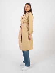 FRONT STREET - Trench militare embroidery beige