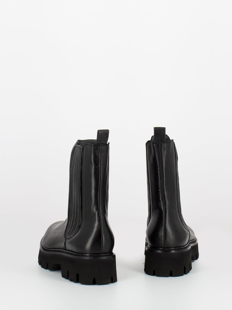 FRUIT - Tronchetti Glove neri con fascia elastica rivestita