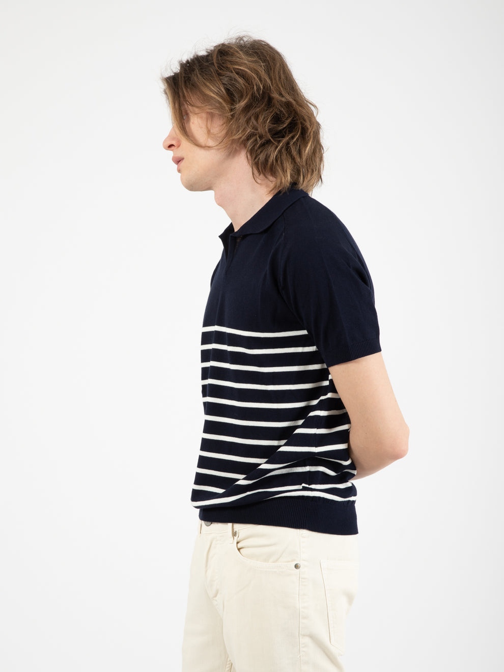 Polo Lindsay a righe navy mistero