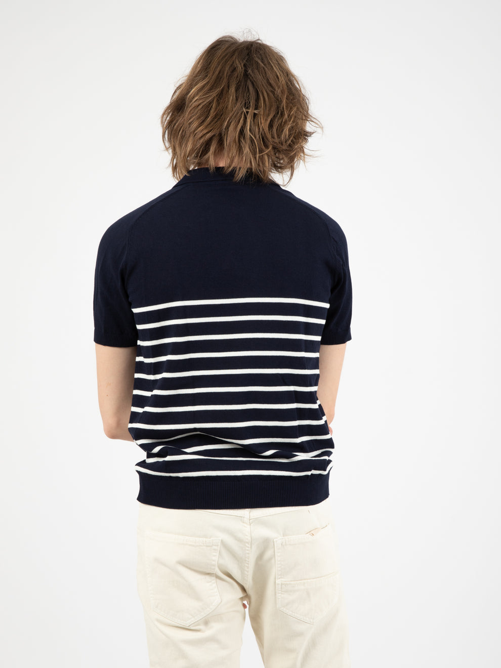 Polo Lindsay a righe navy mistero