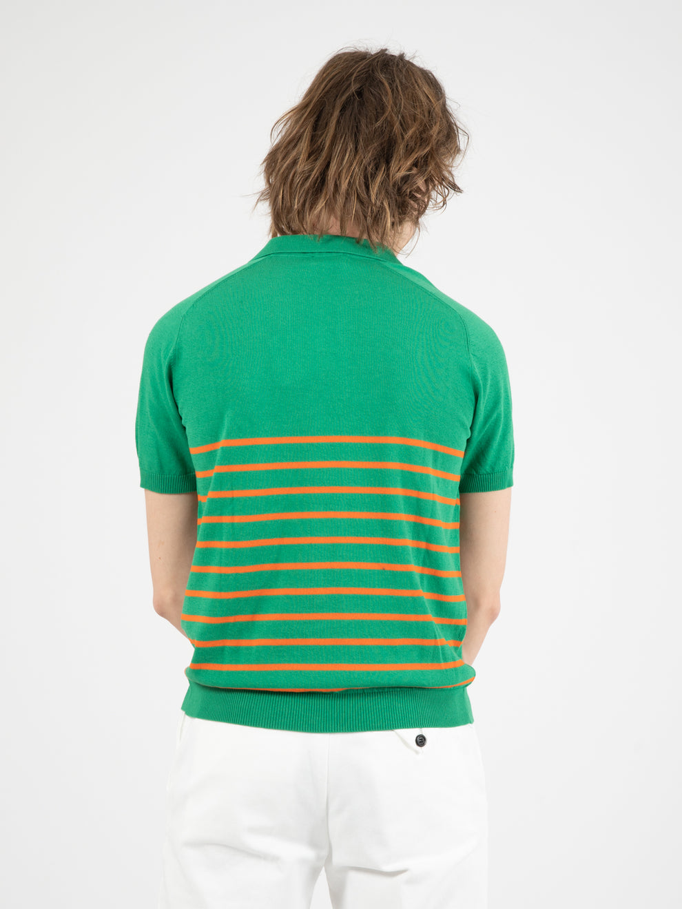 Polo Lindsay a righe verde