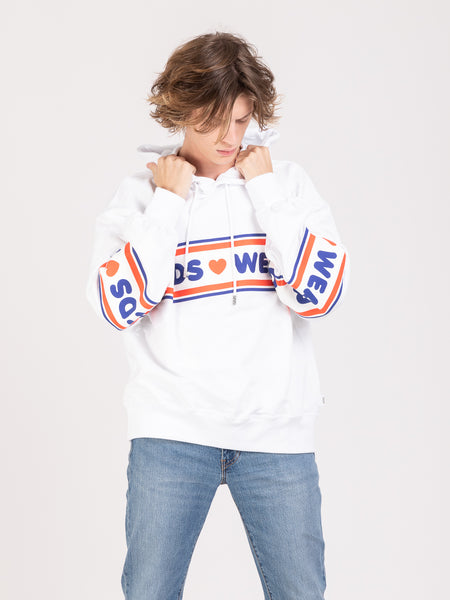 Felpa hoodie Cute Logo bianca