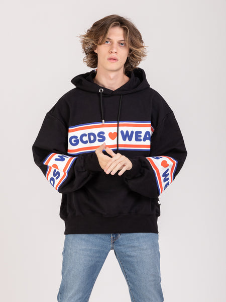Felpa hoodie Cute Logo nera