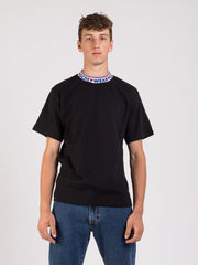 GCDS - T-shirt nera con banda girocollo
