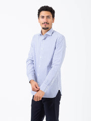 GIAMPAOLO - Camicia a righe bianco / blu