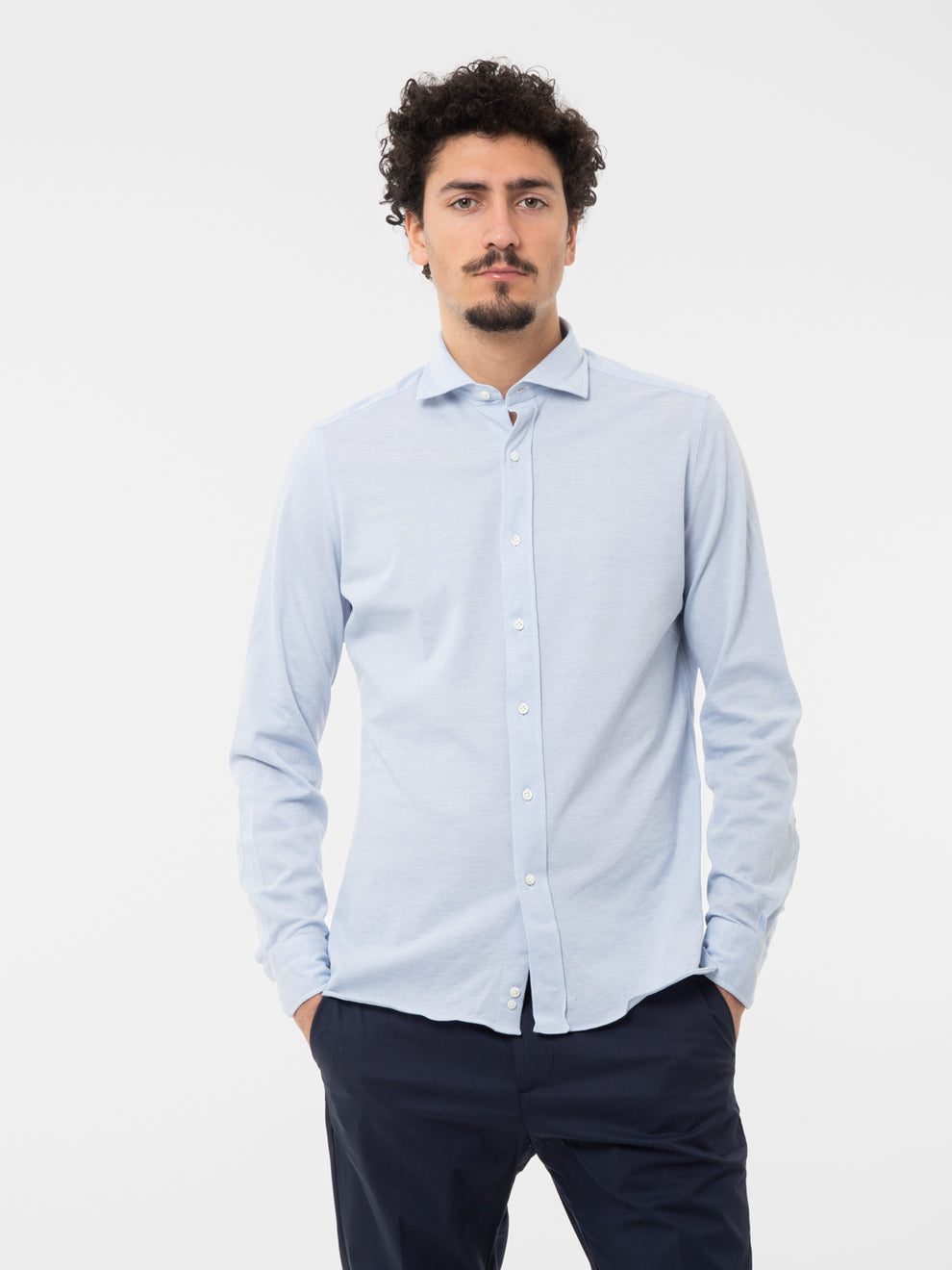 Camicia piquet azzurra