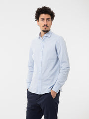 GIAMPAOLO - Camicia piquet azzurra