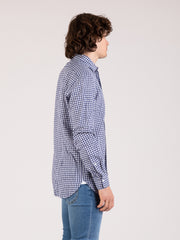 GIAMPAOLO - Camicia quadretti bianco / blu