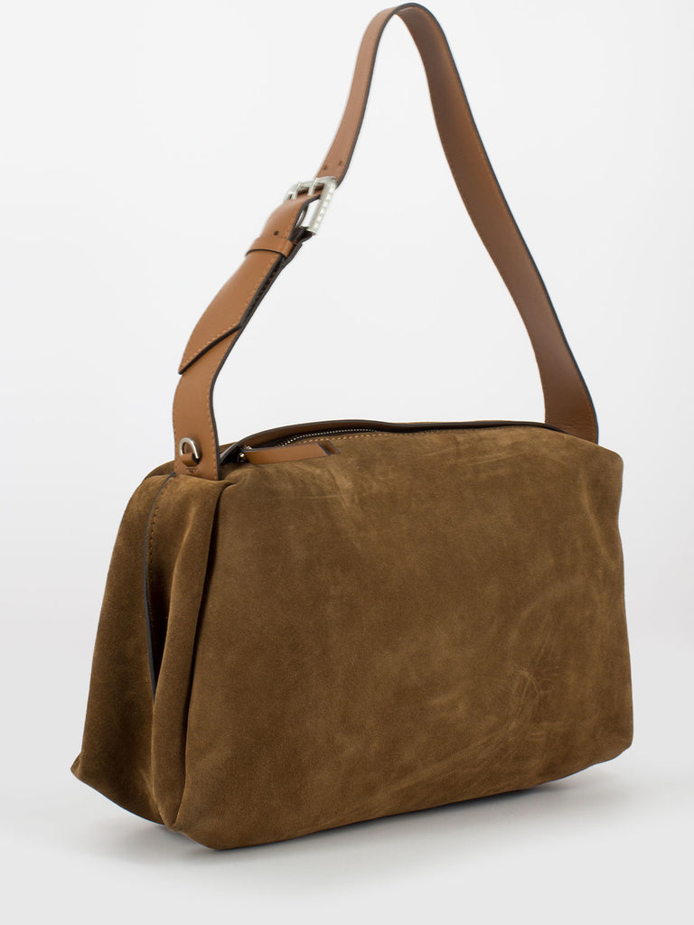 GIANNI CHIARINI - Borsa April scamosciata cognac