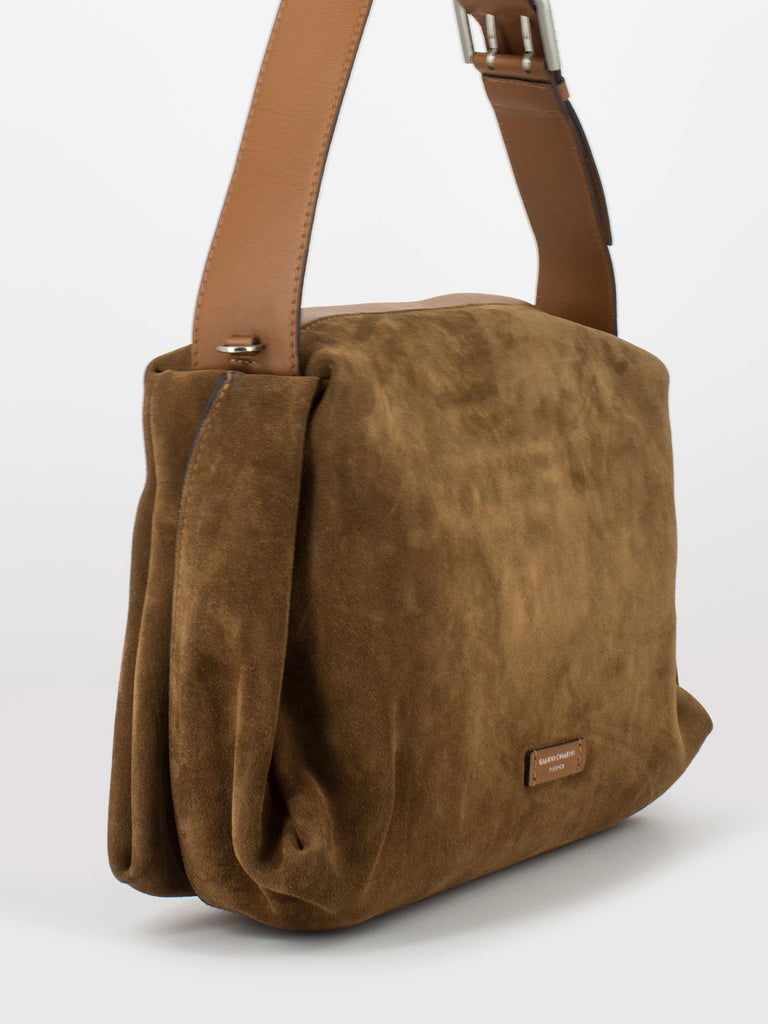 GIANNI CHIARINI - Borsa April scamosciata cognac