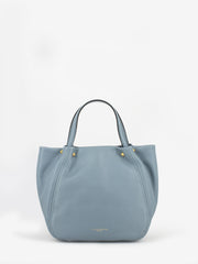 GIANNI CHIARINI - Mini shopper soft blue con borchie