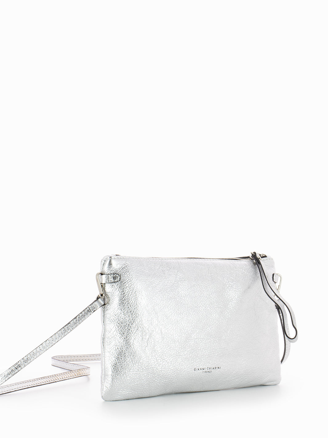 Pochette Hermy large argento