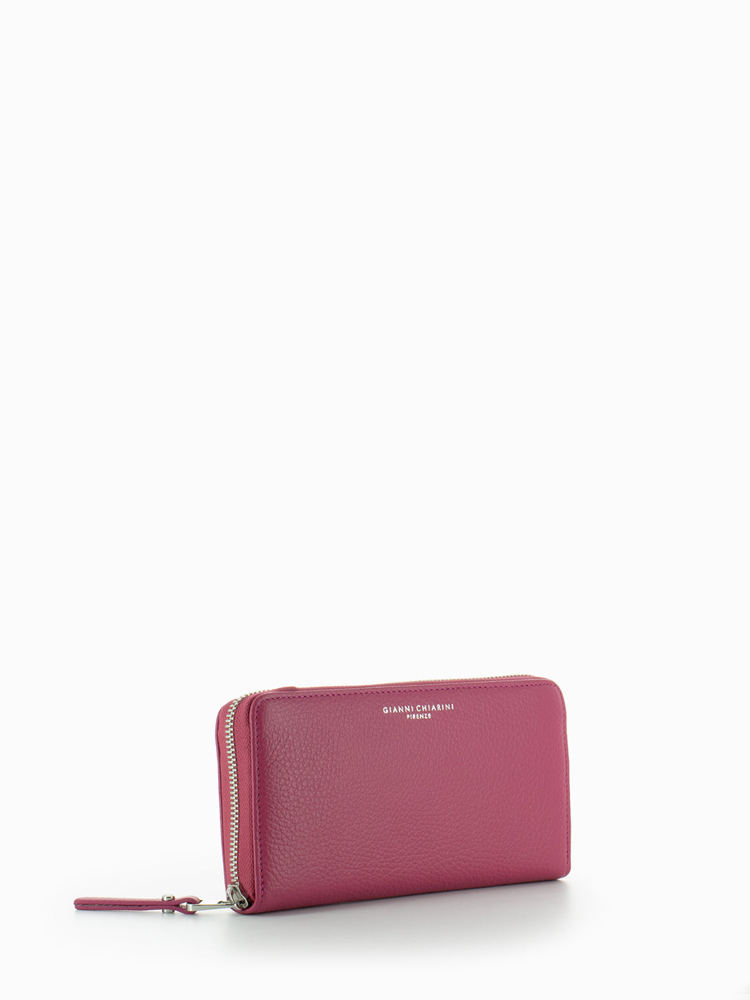 Grain zip around bougainvillea wallet