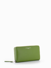 GIANNI CHIARINI - Portafoglio Grain zip around wasabi green