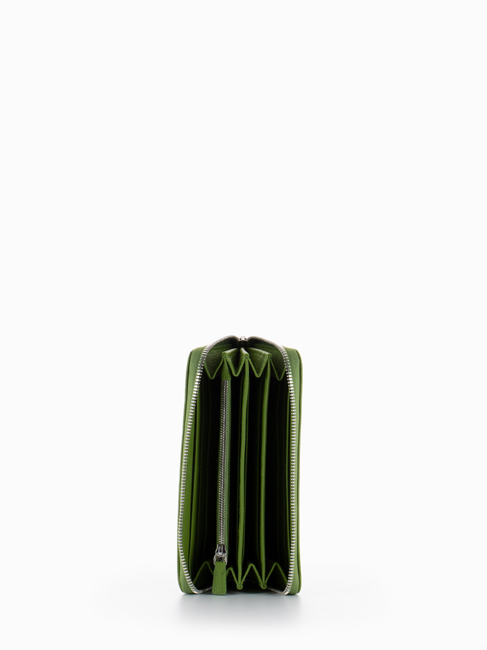 Portafoglio Grain zip around wasabi green