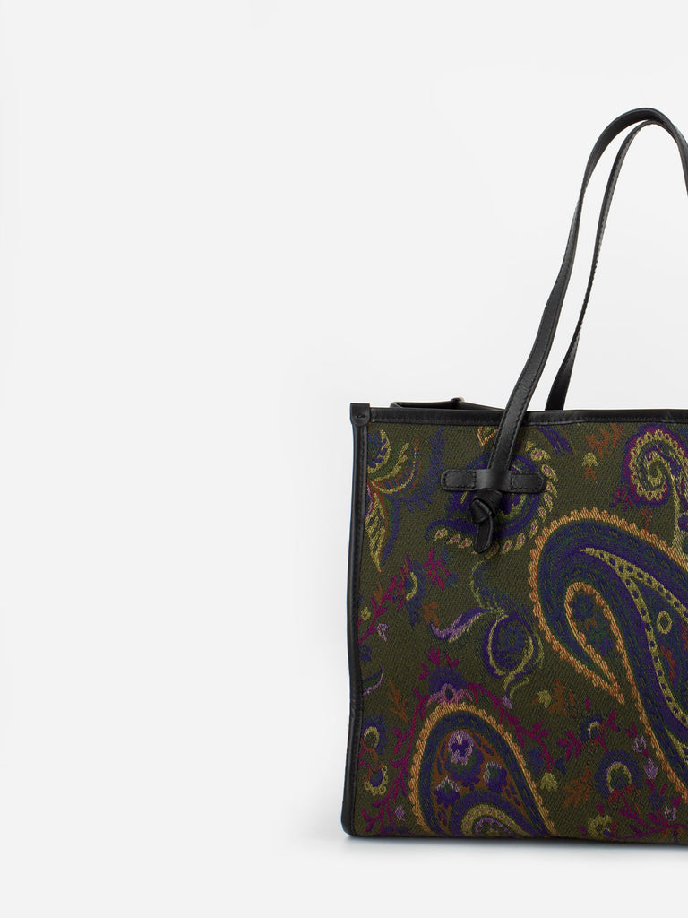 GIANNI CHIARINI - Shopper Marcella fantasia paisley militare