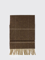 GLEN PRINCE - Sciarpa Herringbone marrone / beige