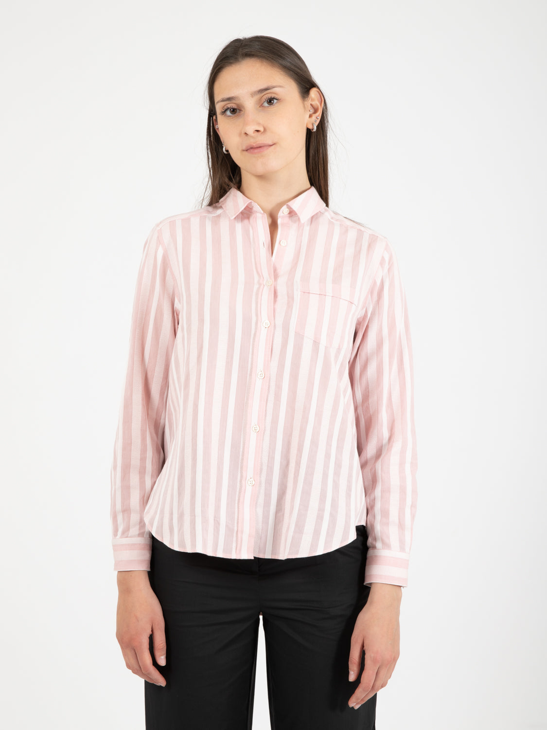 Camicia Asia a righe rosa