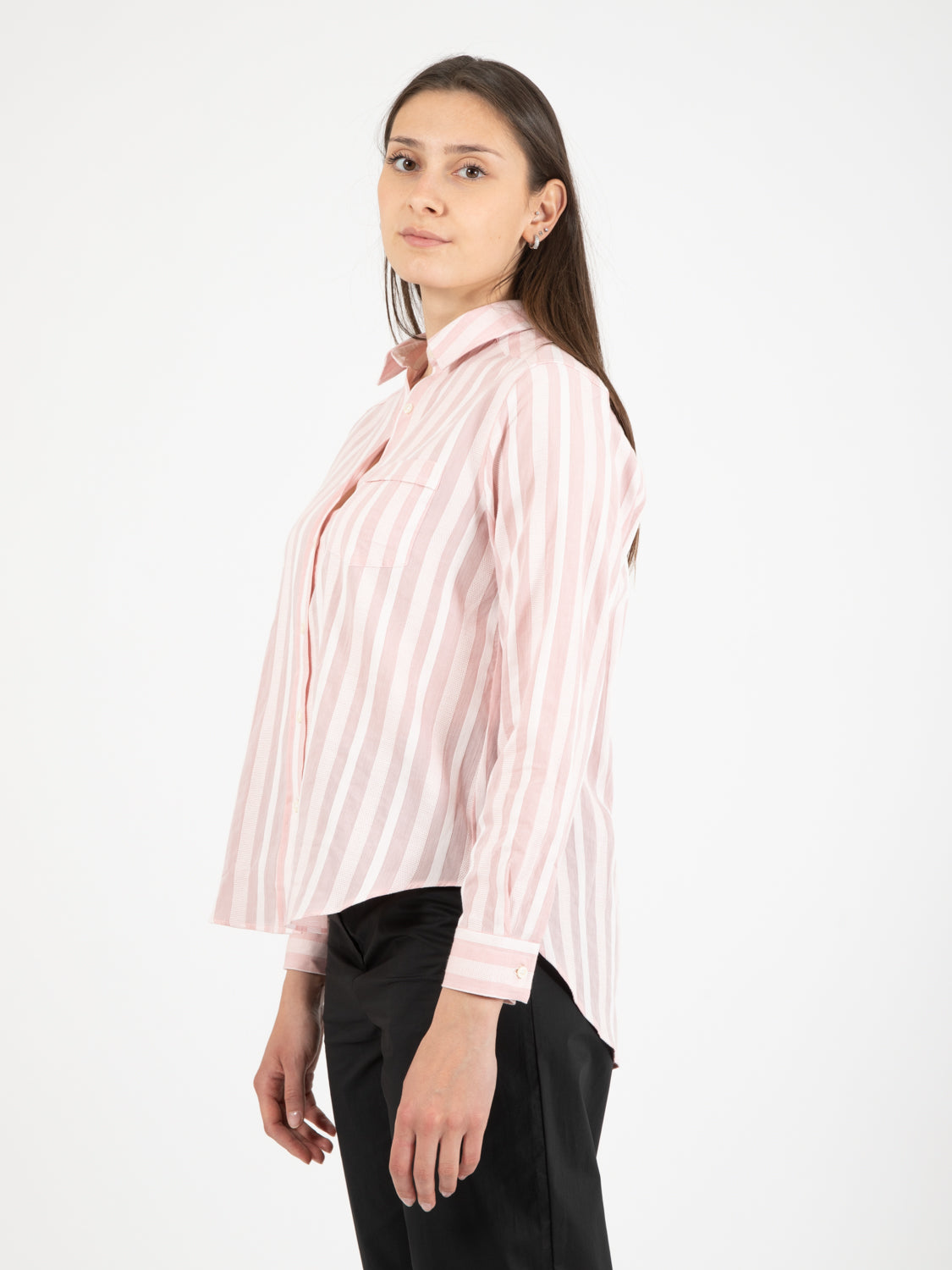 Camicia Asia a righe rosa