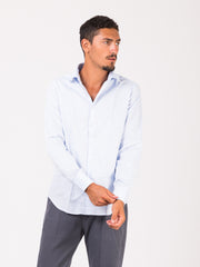GMF - Camicia cotone lavorato azzurra