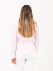 GMF - Camicia Mary slim righe bianco / rosa