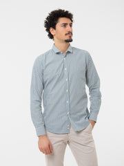 GMF - Camicia a righe verde / bianco