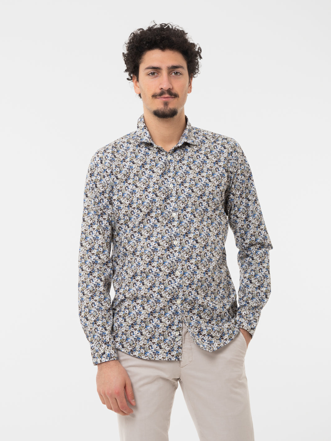 Multicolor floral patterned shirt