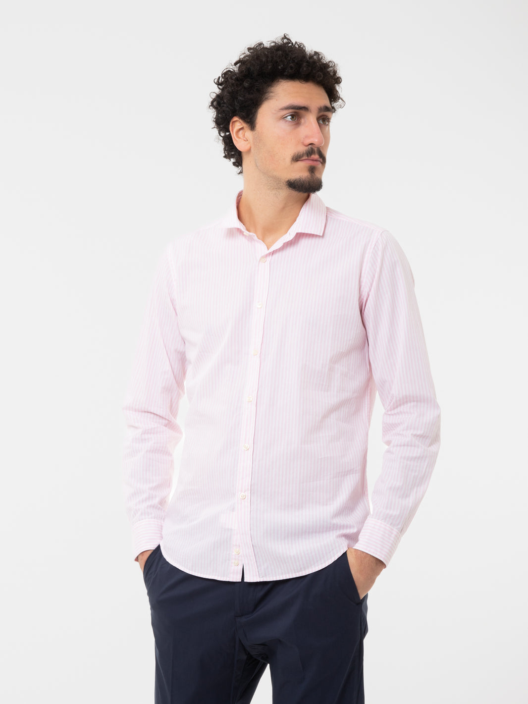 Pink/White Striped Shirts