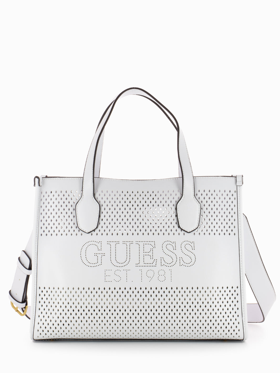 Katey perforated handbag white