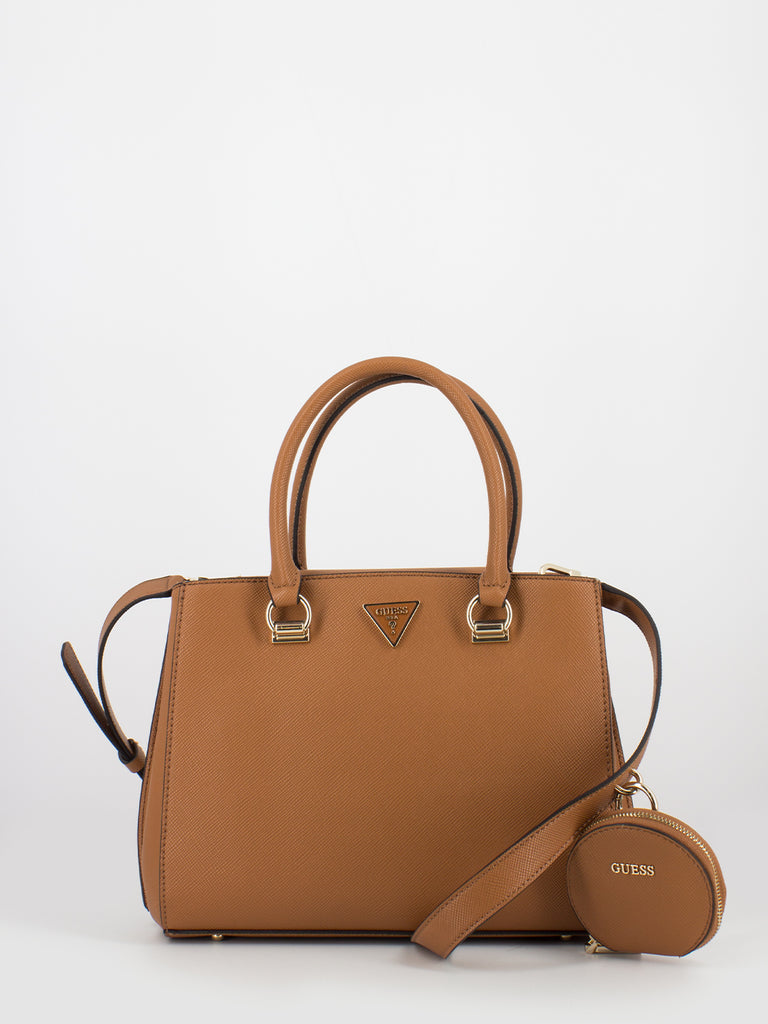 GUESS - Borsa Alexie light cognac con portamonete