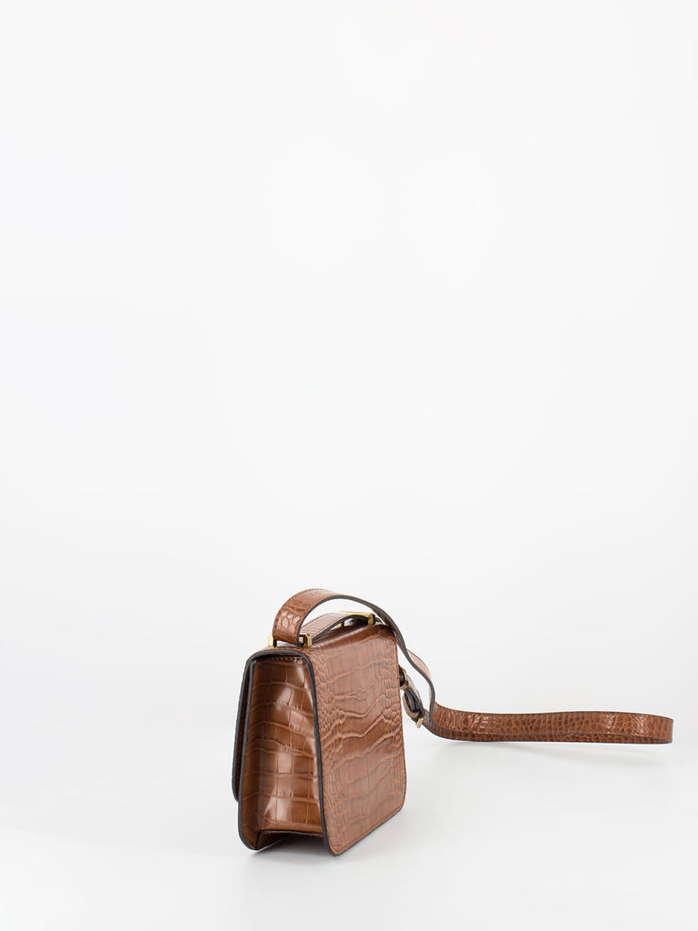 GUESS - Borsetta Corily mini cocco cognac
