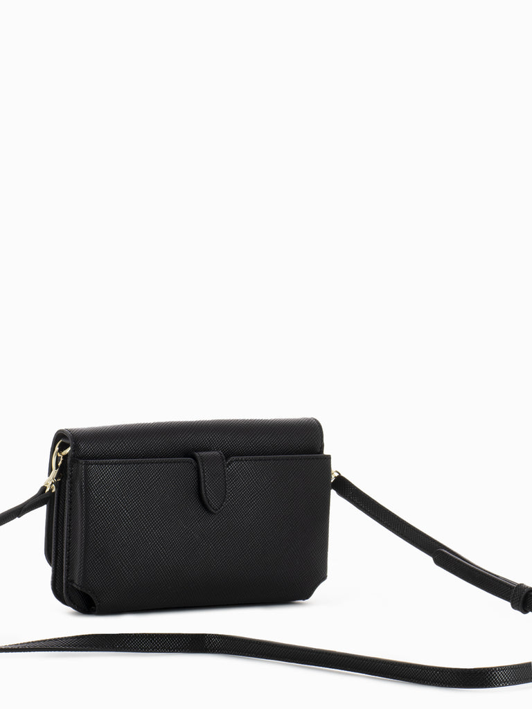 GUESS - Maxi portafoglio a tracolla Noelle mini black