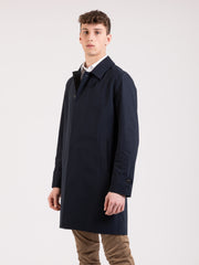 HARRIS WHARF LONDON - Cappotto mac light technic blu scuro