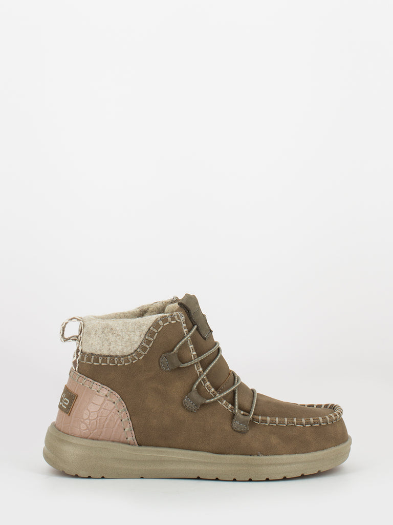 HEY DUDE - Eloise recycled leather brown