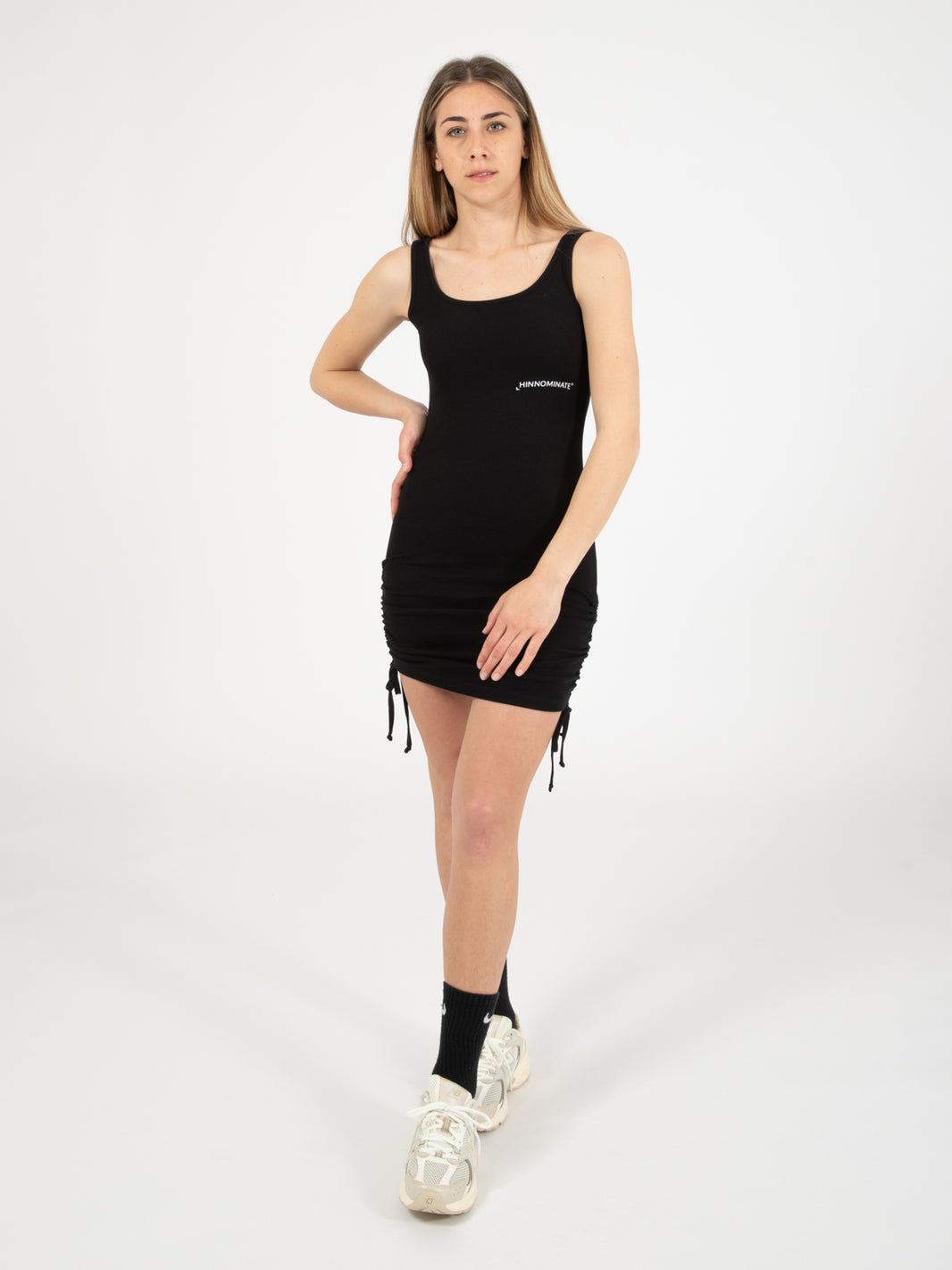 Black ribbed dress