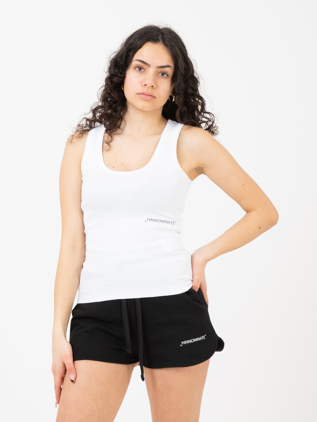 White ribbed tank top