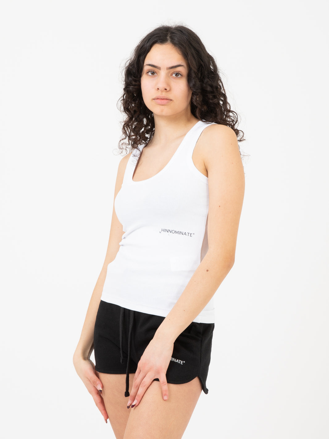 White ribbed tank top