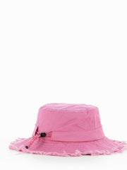 HINNOMINATE - Cappello pescatora con ricamo rosa bonbon