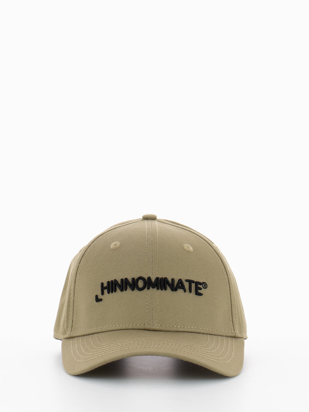 Sand beige embossed logo visor hat