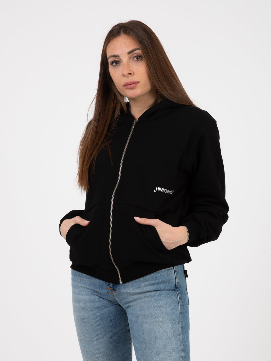 Black zip-up sweatshirt