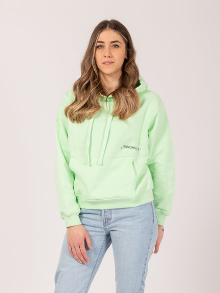 Felpa hoodie verde acqua