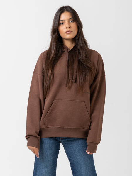 Felpa over hoodie marrone cioccolato