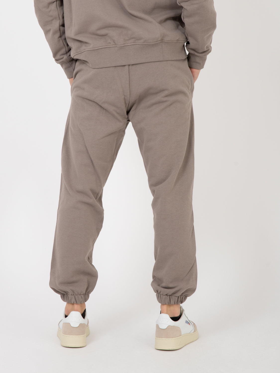 Mud Grey Printed Fleece Joggers