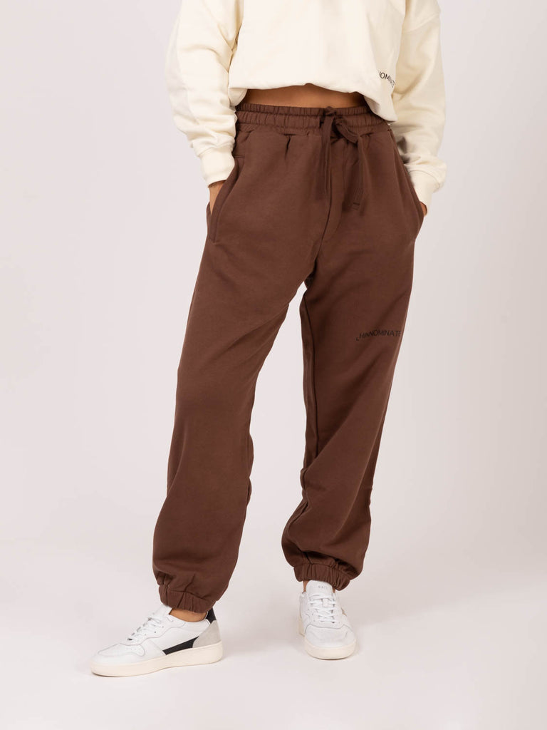 HINNOMINATE - Joggers cioccolato con coulisse