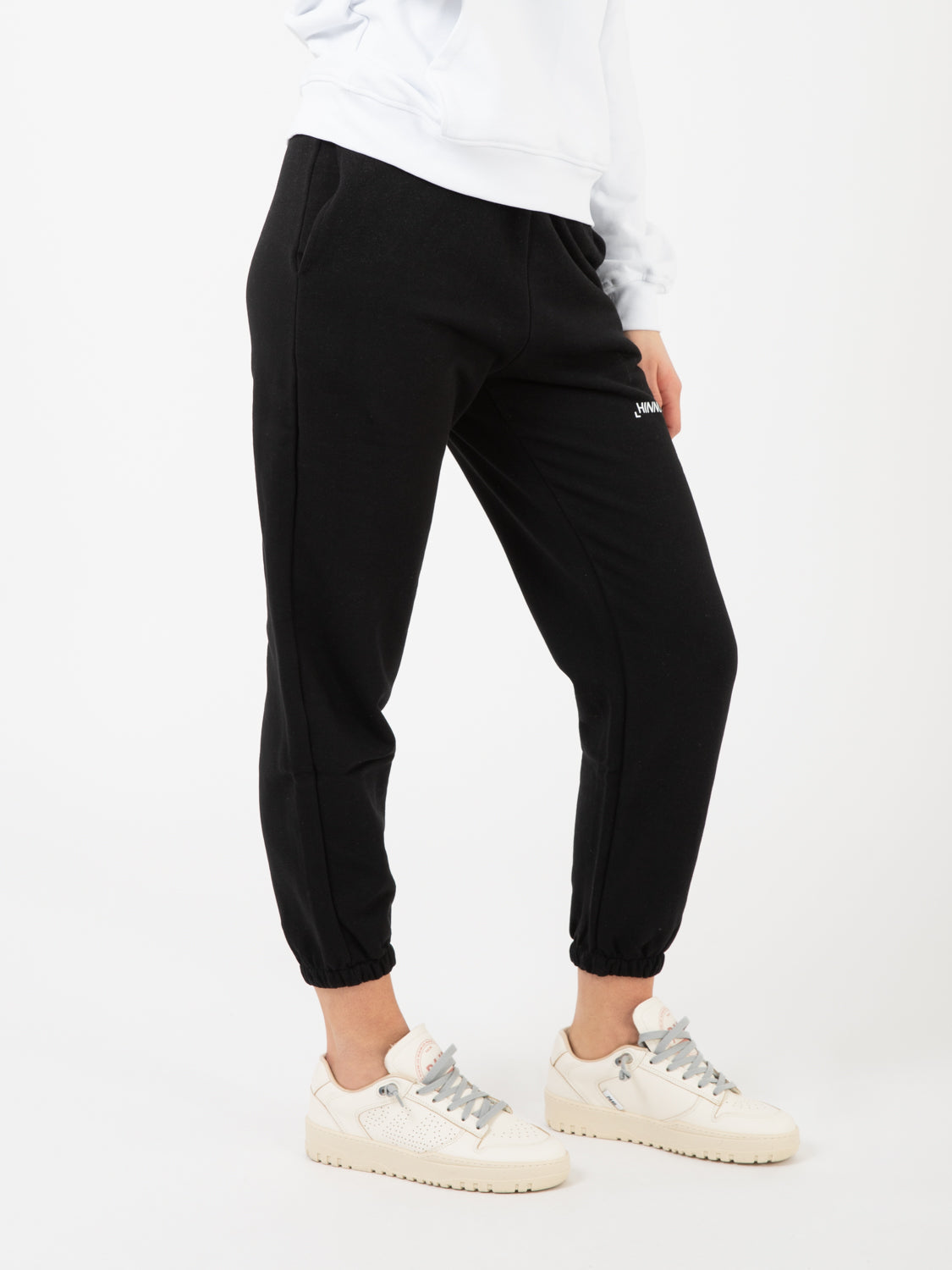 Joggers in felpa con stampa nero