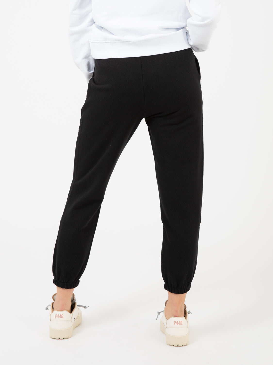 Joggers in felpa con stampa nero