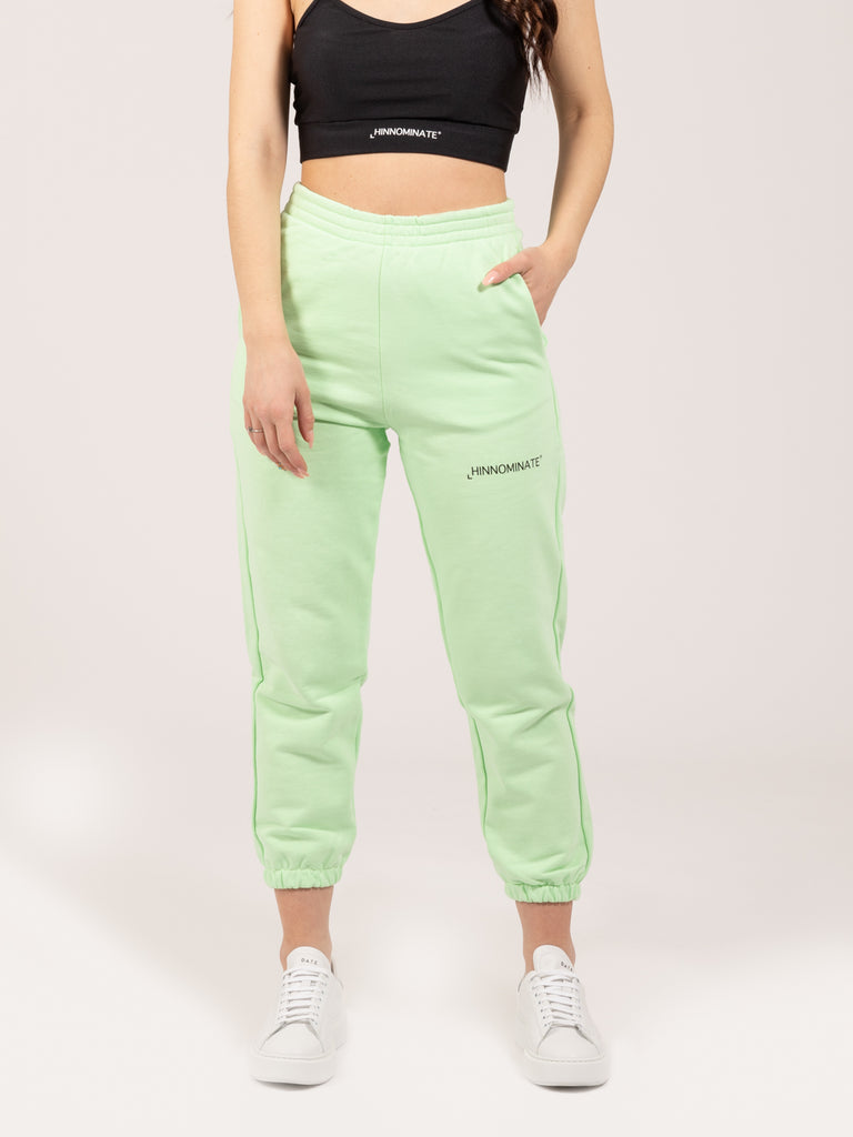 HINNOMINATE - Joggers logo lettering verde acqua