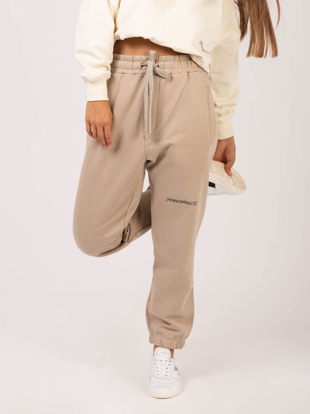 Joggers nocciola con coulisse