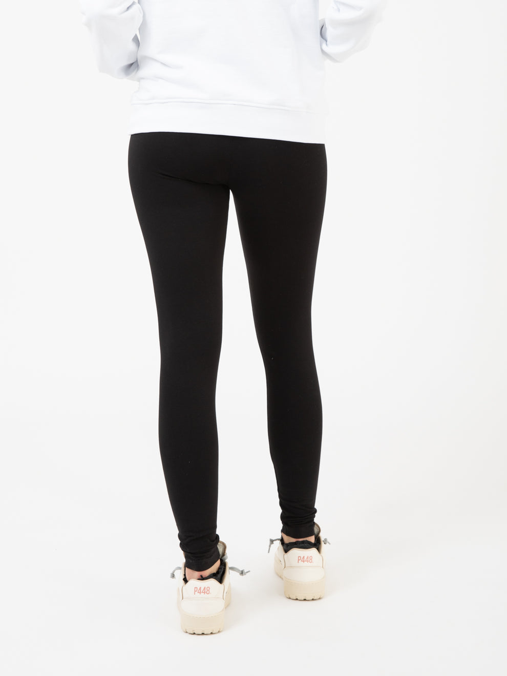 Leggings bielastico con stampa nero