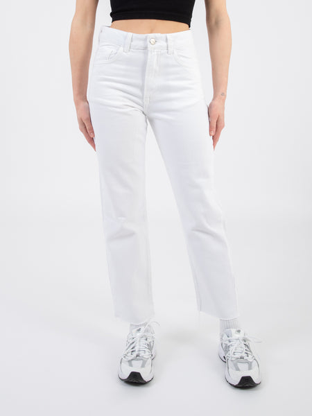 Pantalone denim bianco